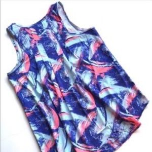 Ivivva/Lululemon Pink + Blue Tank Top